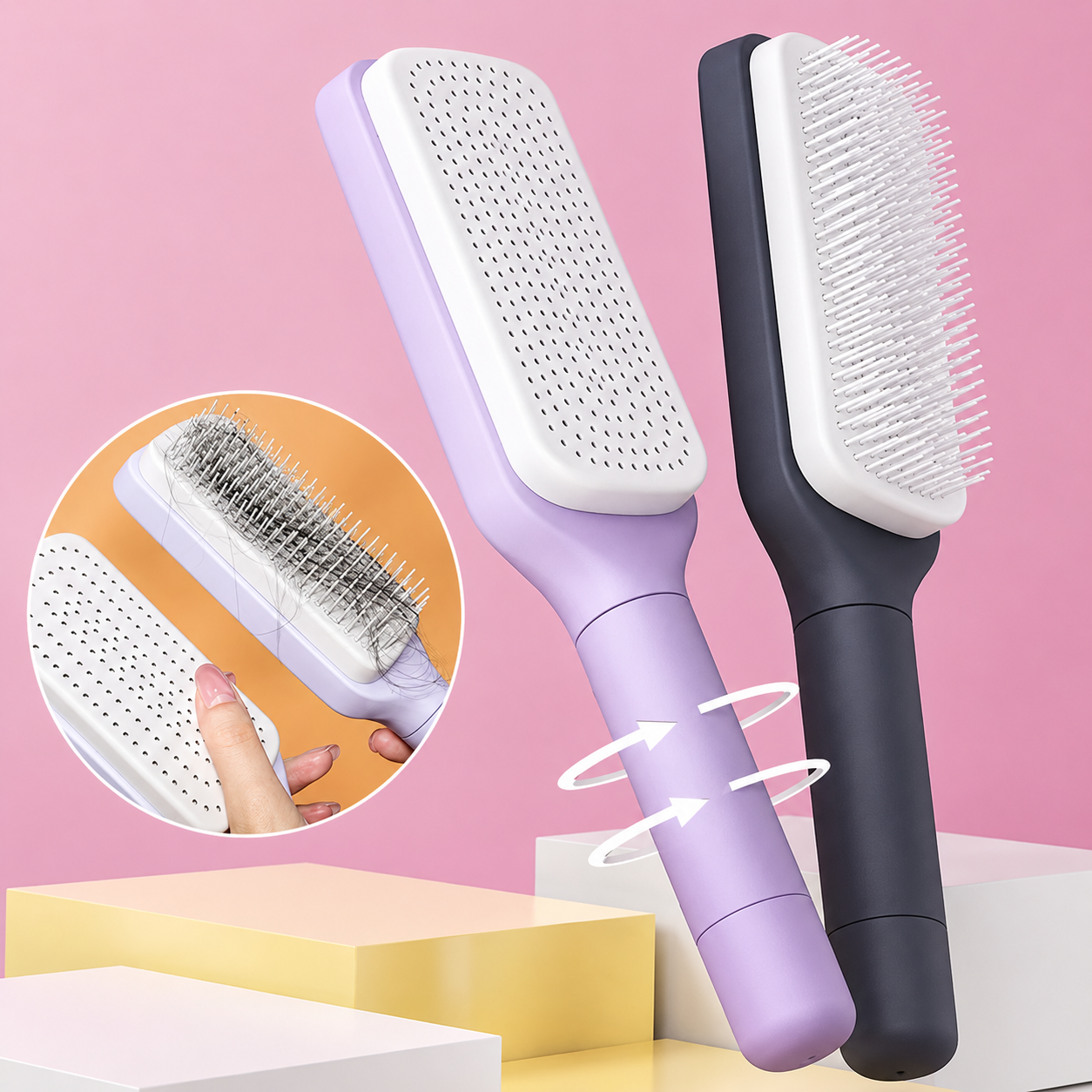 the HavenBrush™ Self-Cleaning Hair Brush
