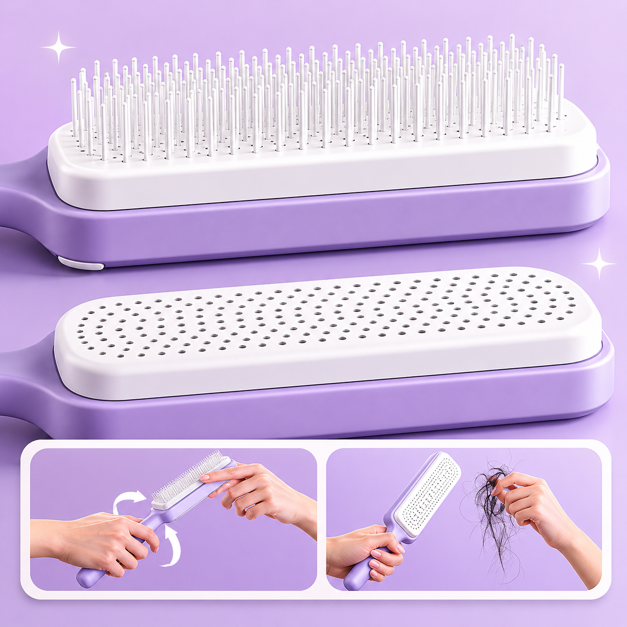 the HavenBrush™ Self-Cleaning Hair Brush