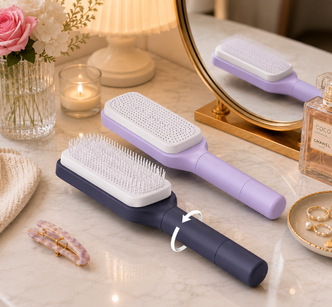 the HavenBrush™ Self-Cleaning Hair Brush
